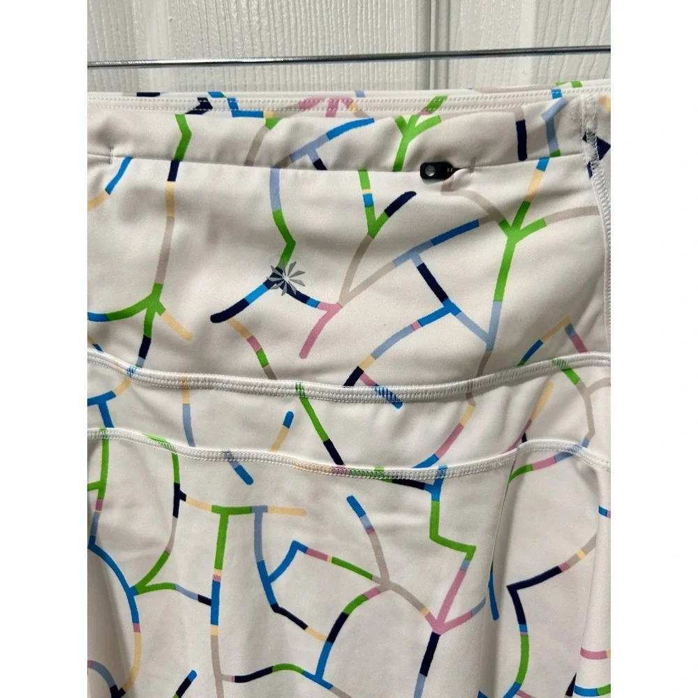 999 Skort 15.5" White Multi Color Sz Large Pockets - Picture 3 of 8
